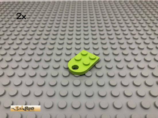 LEGO 2Stk 2x3 Platte mit Loch Limette, Lime 3176 12