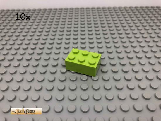 LEGO 10Stk 2x3 Basic Stein Limette, Lime 3002 25