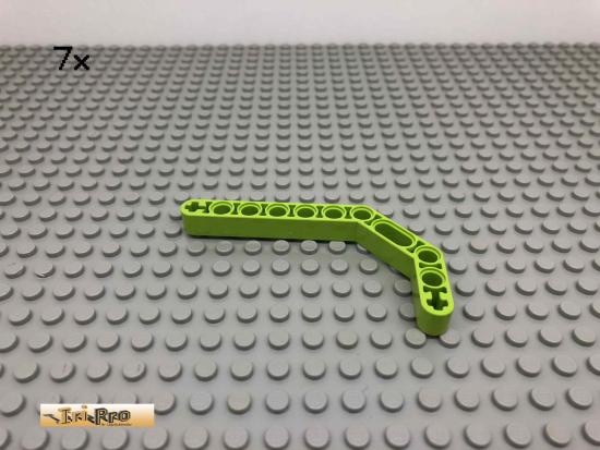 LEGO 7Stk 3x4x7 Technic Liftarm doppelt gebogen Limette, Lime 32009 6