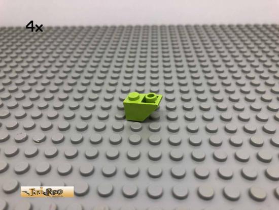 LEGO  4Stk 1x2 45 Dachstein negativ Limette, Lime 3665 51