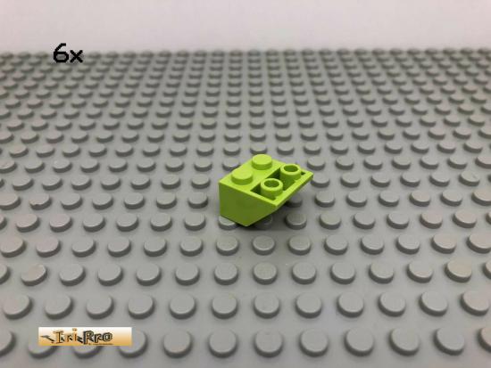 LEGO 6Stk 2x2 Schrgstein negativ Achse Limette, Lime 3660 30