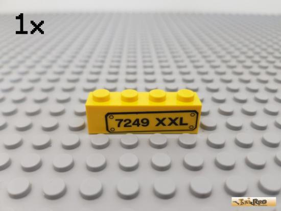 LEGO 1Stk Stein Basic 1x4 gelb beklebt 3010 / Set 7249