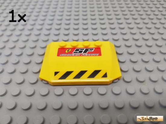 LEGO 1Stk Platte / Motorhaube 4x6 gelb beklebt 52031