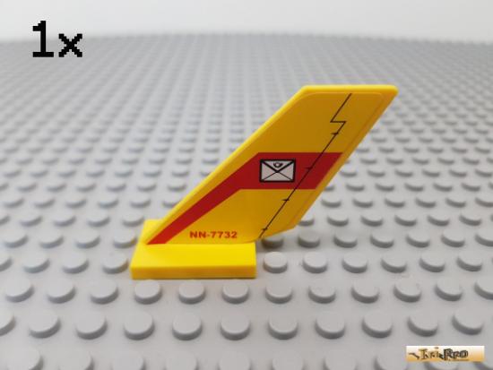 LEGO 1Stk Heckflgel / Flugzeug / Platte 2x3 gelb beklebt 6239pb017