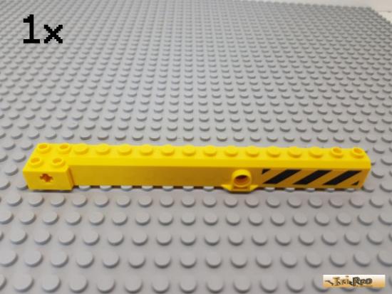 LEGO 1Stk Kranarm / Ausleger 2x16 gelb beklebt 57779pb008