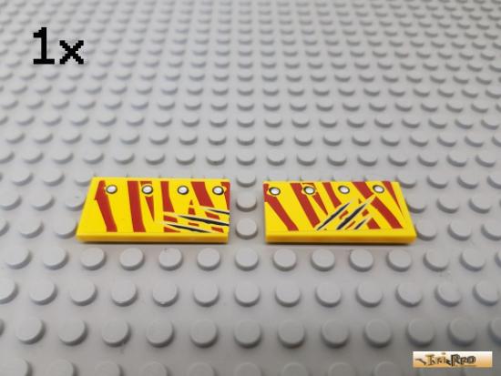 LEGO 1Stk Fliese / Kachel 2x4 2-teilig gelb beklebt 87079 / Set 5886