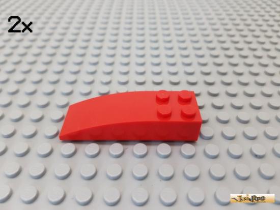 LEGO 2Stk Bogen / Bogenstein / Rundbogen 2x6 rot 44126