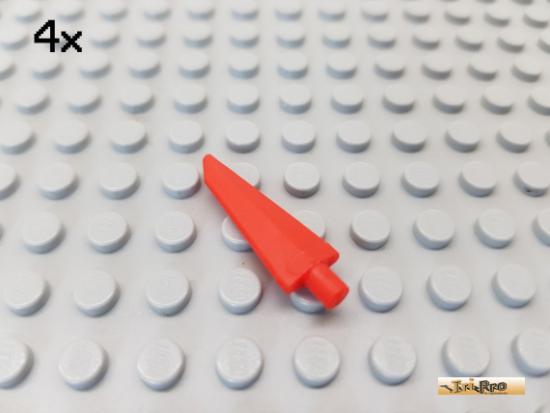 LEGO 4Stk Klinge / Spitze / Waffe flexibel 3,5 lang rot 64727