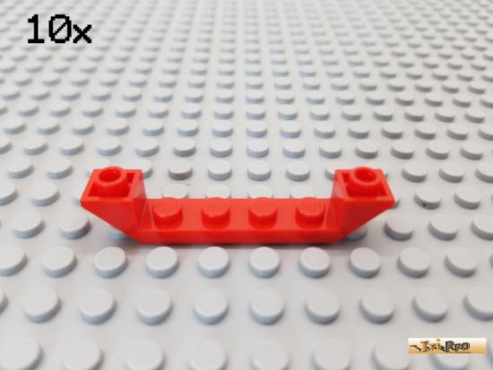 LEGO 10Stk Schrgstein / Boot negativ 45 1x6 rot 52501