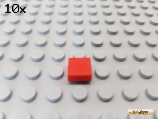 LEGO 10Stk Fliese / Kachel 1x1 basic rot 3070