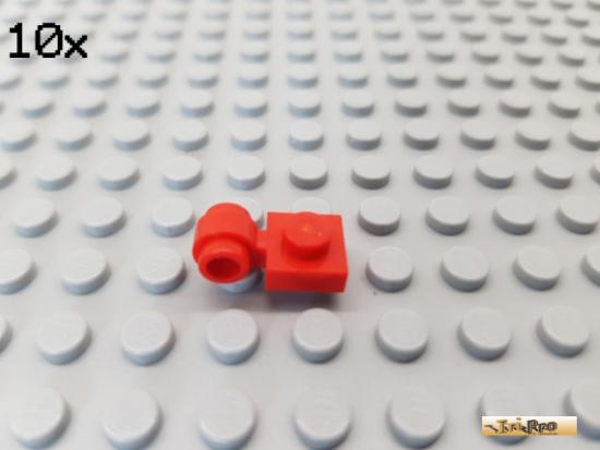 LEGO 10Stk Platte 1x1 mit se / Ring rot 4181b