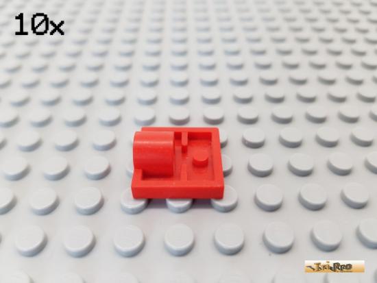 LEGO 10Stk Platte 2x2 modifiziert 1 Pinloch rot 2444