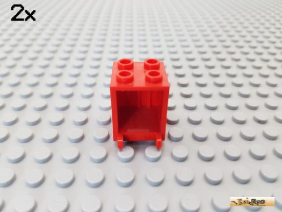 LEGO 2Stk Box / Container / Postkasten 2x2x2 rot 4345