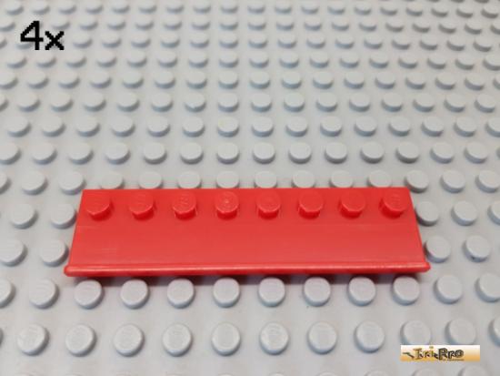 LEGO 4Stk Platte 2x8 mit Fhrung rot 30586