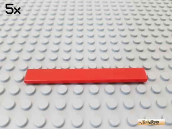 LEGO 5Stk Fliese / Kachel 1x8 rot 4162