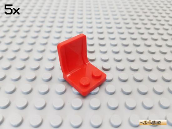 LEGO 5Stk Sessel / Stuhl mit Lehne 2x2x2 rot 4079