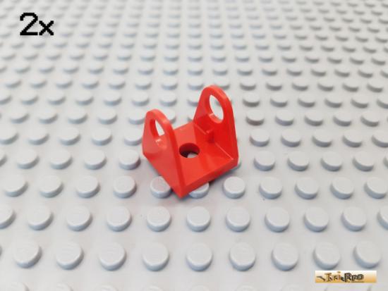 LEGO 2Stk Platte / Gestell ohne Seilwinde 2x2 rot 2584