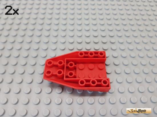 LEGO 2Stk Keilstein / Rumpf / Boot 6x4 rot 4856