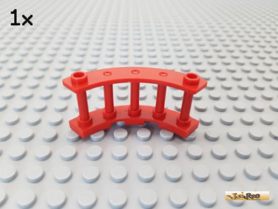 LEGO 1Stk Zaun / Absperrung / Viertelkreis rot 30056