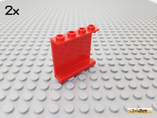 LEGO 2Stk Paneel / Wand 1x4x3 rot 4215