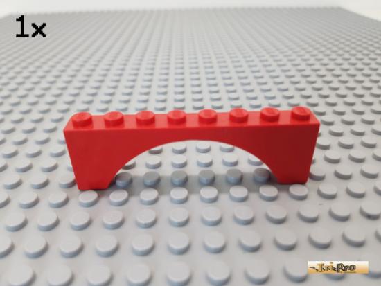 LEGO 1Stk Bogen / Bogenstein 1x8x2 rot 3308