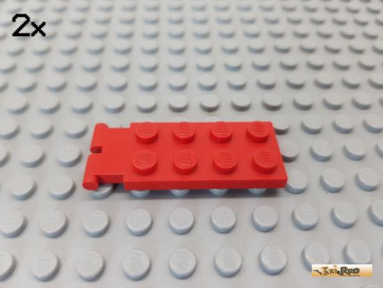 LEGO 2Stk Platte / Scharnier 2x4 rot 3315