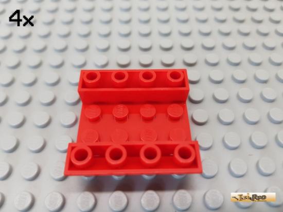 LEGO 4Stk Dachstein / Boot negativ 4x4 rot 4854