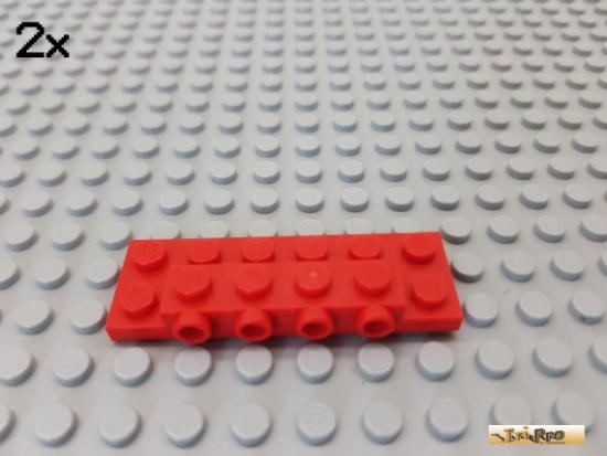 LEGO 2Stk Winkelplatte / Konverter / Stostange 2x6x2/3 rot 87609