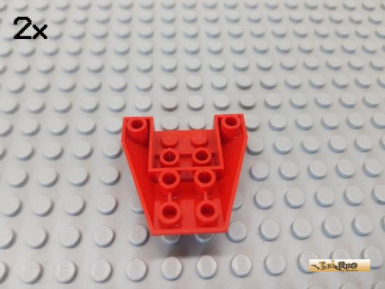 LEGO 2Stk Keilstein / Rumpf / Boot 4x4x1 rot 4855