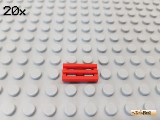 LEGO 20Stk Fliese / Gitterfliese / Platte 1x2 rot 2412