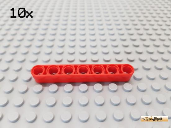 LEGO 10Stk Technic Liftarm 1x7 rot 32524