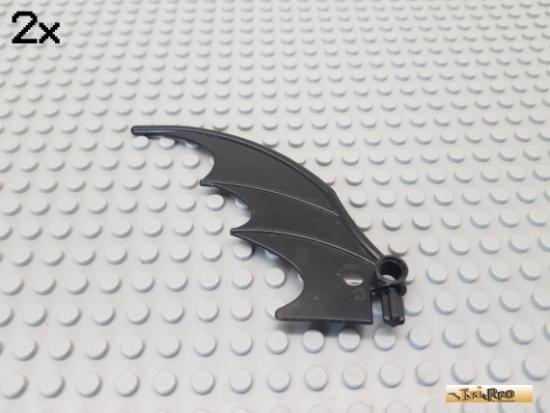 LEGO 2Stk Drachenflgel / Flgel mit Achse 8x10 Batmobil schwarz 55706