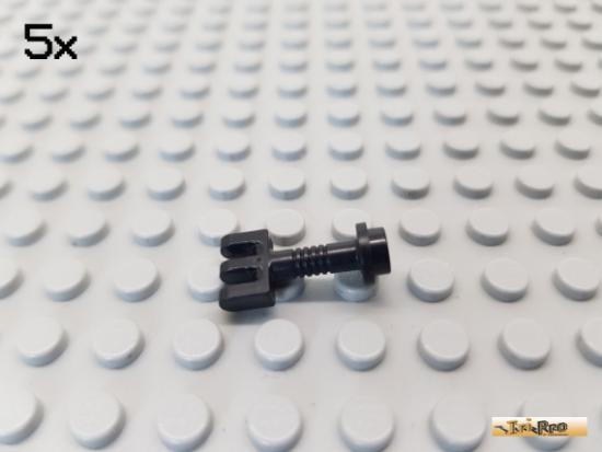 LEGO 5Stk Scharnier / Stange mit 3 Finger schwarz 2433