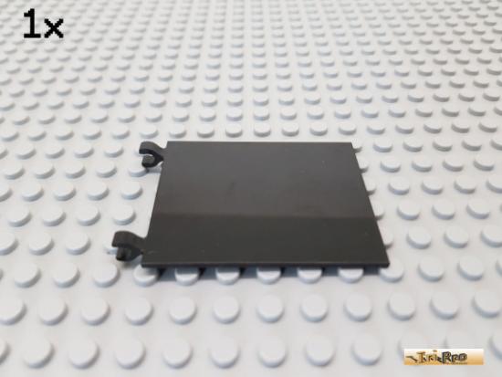 LEGO 1Stk Fahne 4x6 mit 2 Clips schwarz 2525