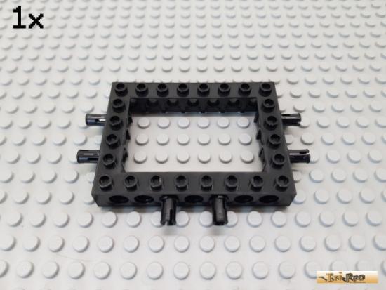 LEGO 1Stk Technic Lochstein / Rahmen Pins fixiert 6x8 schwarz 40345