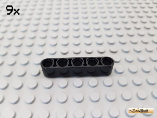 LEGO 9Stk Technic Liftarm 1x5 schwarz 32316