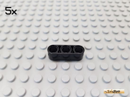 LEGO 5Stk Technic Liftarm 1x3 schwarz 32348