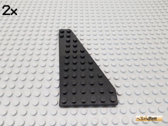 LEGO 2Stk Keil / Flgelplatte rechts 7x12 schwarz 3586