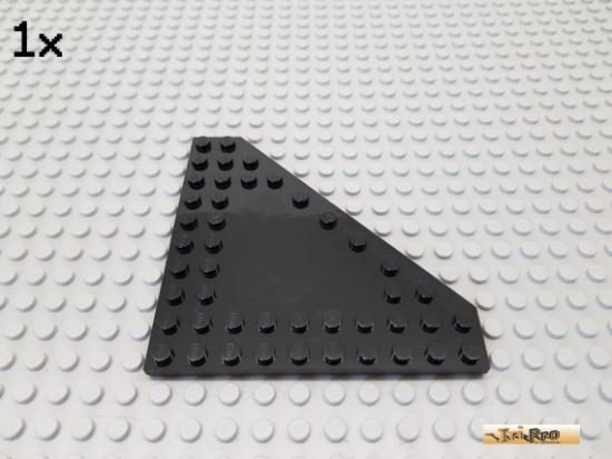 LEGO 1Stk Platte / Fliese / Ecke mit Randnoppen 10x10 schwarz 92584