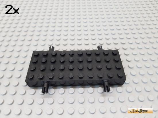 LEGO 2Stk Fahrgestell / Chassis / Stein 4x10 schwarz 30076