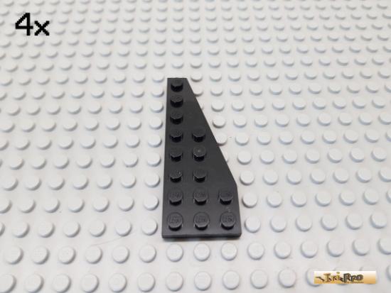 LEGO 4Stk Keil / Flgelplatte 8x3 rechts schwarz 50304