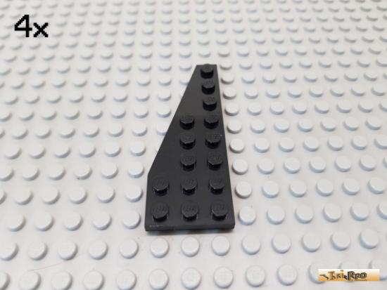 LEGO 4Stk Keil / Flgelplatte 8x3 links schwarz 50305