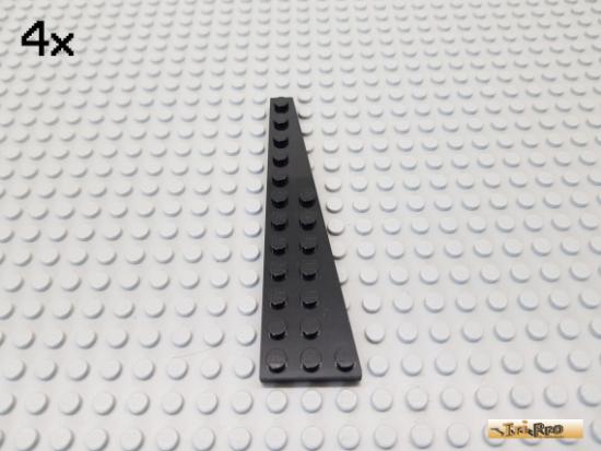 LEGO 4Stk Keil / Flgelplatte 3x12 rechts schwarz 47398