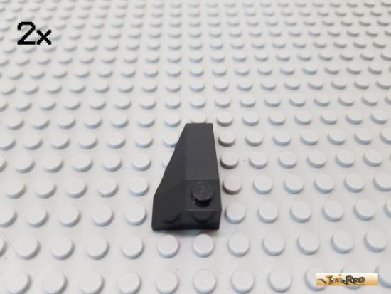 LEGO 2Stk Keilstein / Flgel 2x4 links schwarz 43710