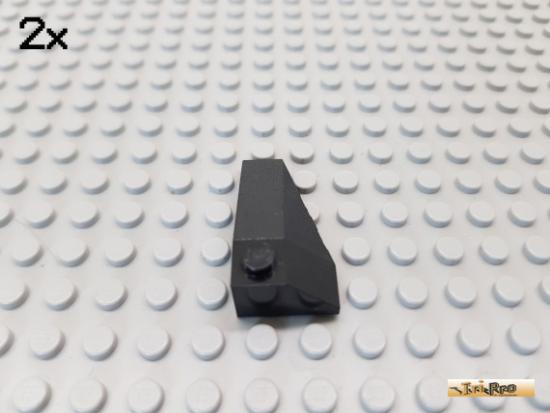 LEGO 2Stk Keilstein / Flgel 2x4 rechts schwarz 43711