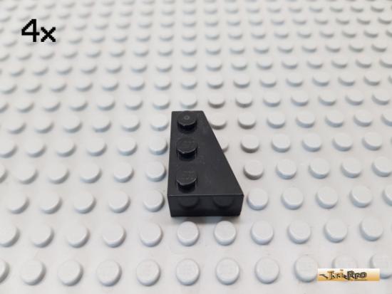 LEGO 4Stk Keilstein / Flgel 2x3 rechts schwarz 6564