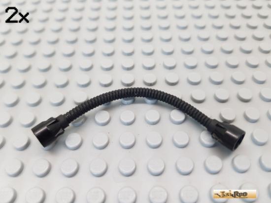 LEGO 2Stk Schlauch flexibel 9 lang schwarz 73590