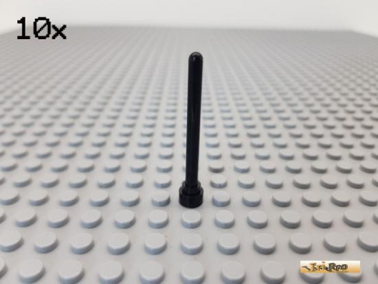 LEGO 10Stk Fahnenmast / Antenne / Stab 1x4 schwarz 3957