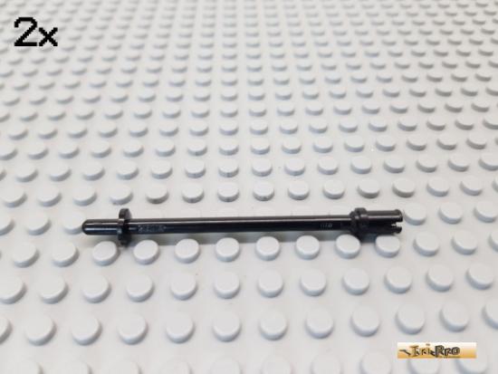 LEGO 2Stk Schistock / Stab / Minifigures 8 lang schwarz 2714