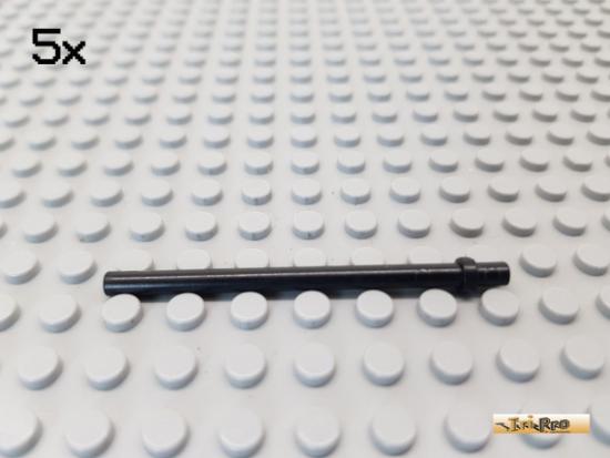 LEGO 5Stk Stab / Stange mit Griff 7 lang schwarz 63965